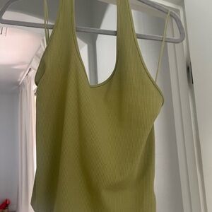 American Eagle Women's Ribbed Tank Top - Olive